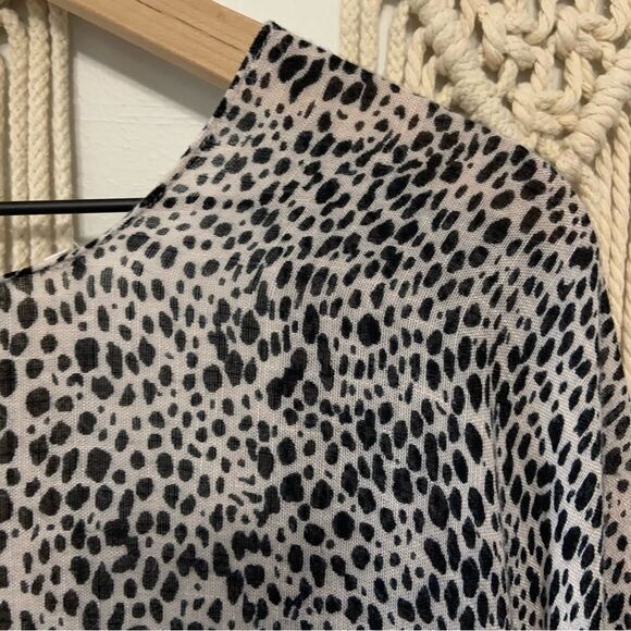 AMERICAN EAGLE Animal Print Fringe Open Front Duster Kimono One Size - Picture 7 of 10